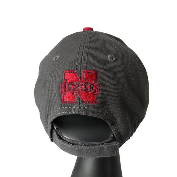 Nebraska Cornhuskers Baseball Red White Adidias Vintage Cap Hat Truckers Stretch - Picture 4 of 8